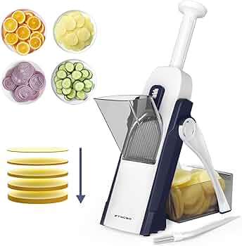 5 in-1 Multifunctional Manual Mandolin Vegetable Slicer Cutter Food & Chopper