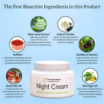 Night Cream By The Health Healer Extreme Ultra Strong Whitening